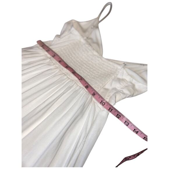 New Abercrombie & Fitch Fully Lined Pure White Tiered Midi Sundress XXS - Picture 8 of 11